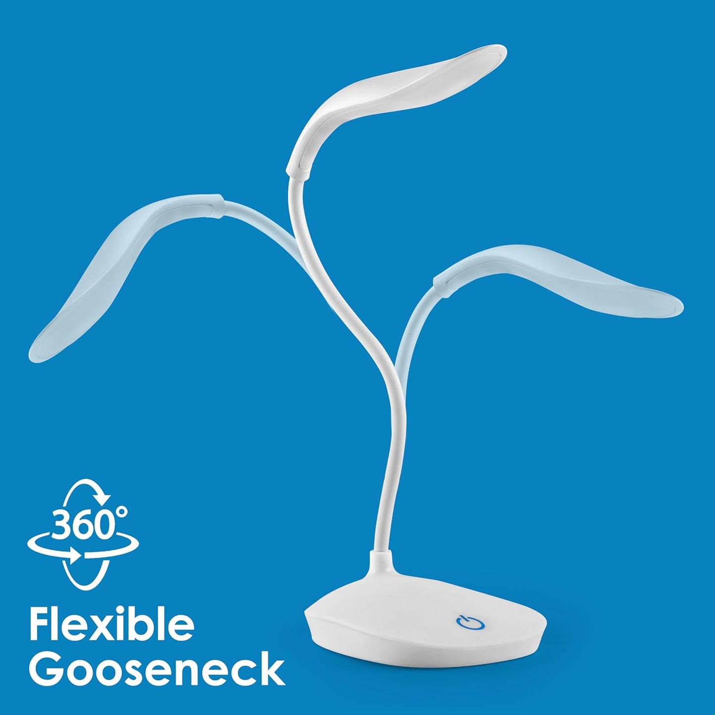 Rechargeable Study Lamp -Table Lamp for Study Room | LED Desk Lamp Light For Study with 3 Brightness Levels | Portable USB Table Light | Study Table Lamp for Students, Reading & Work at Home