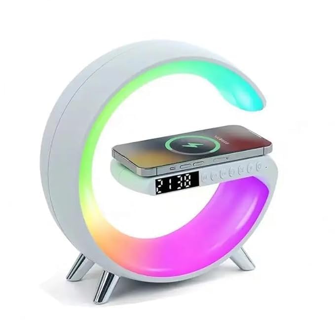 ๐๐ ๐๐๐๐๐ ๐๐๐๐๐๐๐๐ Wireless G Speaker with Wireless Charging, Desk Lamp Bedside Night Light, Smart Light, Sound Machine, and Bedroom Home Decor