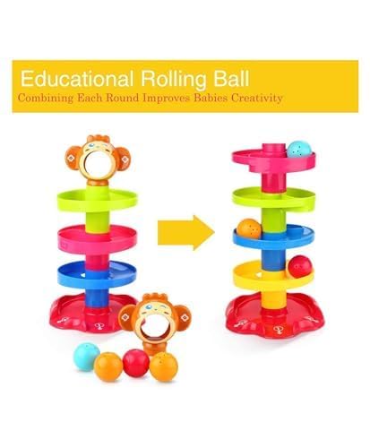 Toy Imagine Ball Drop & Roll Ramp Game | Swirling Tower Toy with Balls for Kids Age 2-5 Years | Motor Skill Development Ball Activity Toy for Babies...