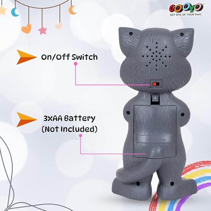 Electronic Pet Talking Toy Cat for Kids | Best Musical Toy with More Features | Best Gift for Kids | Black Color, 3xAA Battery (Not Included)