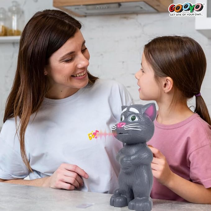 Electronic Pet Talking Toy Cat for Kids | Best Musical Toy with More Features | Best Gift for Kids | Black Color, 3xAA Battery (Not Included)