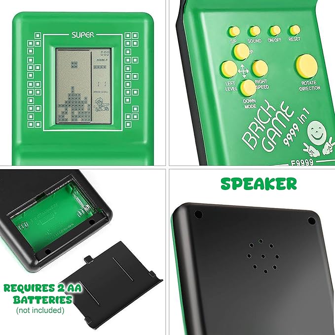 Handheld Portable Indoor and Outdoor Brick Game 9999 in 1 Video Game Compatible for Kids